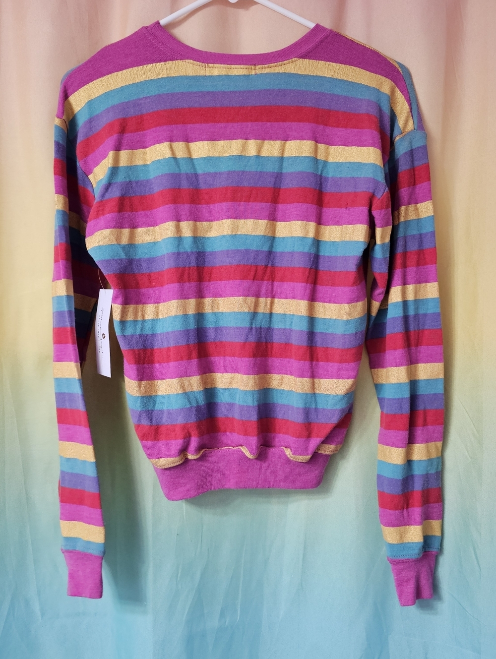 Spiritual Gangster Rainbow Stripe Love More Savasana Pullover - Picture 7 of 10
